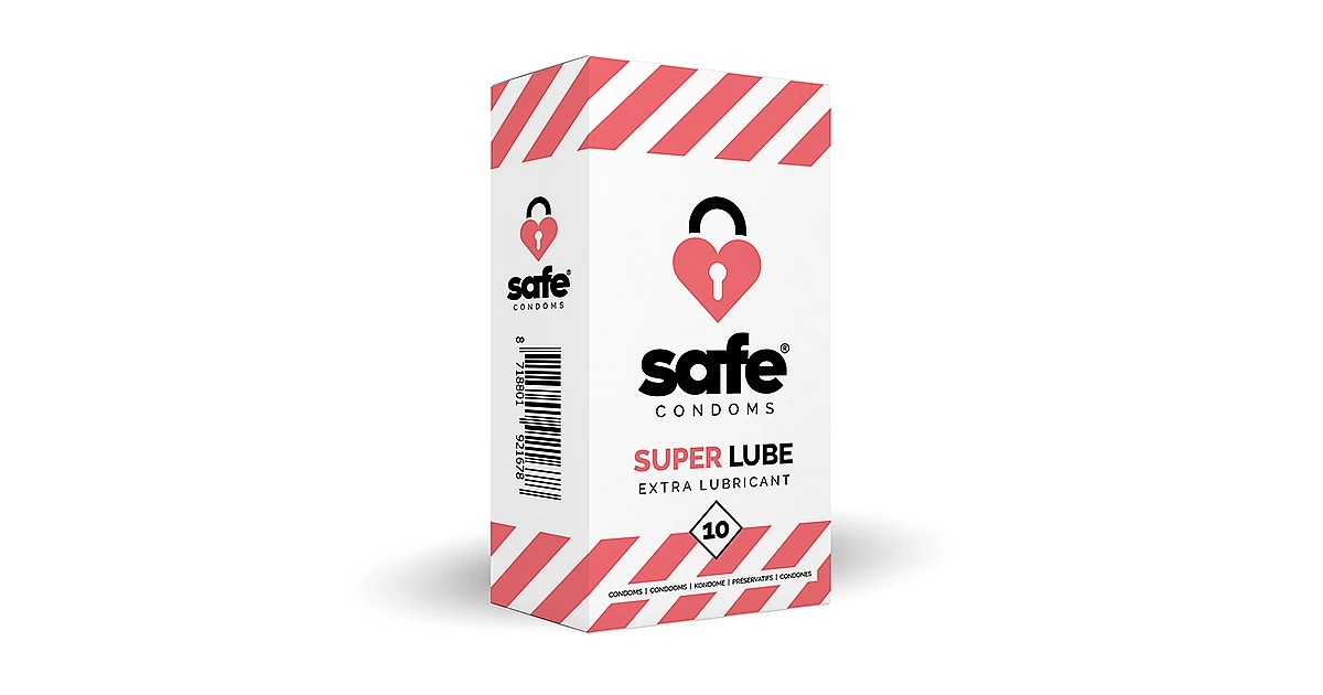 Safe Super Lube Condoms Extra Lubricant Prezerwatywy Sensu Sex Shop