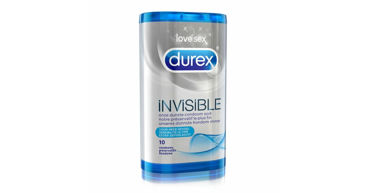 Durex Invisible Condoms Prezerwatywy Cienkie Sensu Sex Shop