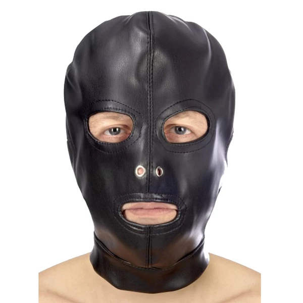 Fetish tentation Open Mouth and Eyes Hood - maska bdsm