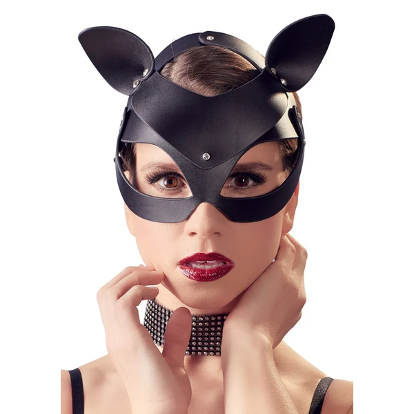 Bad Kitty Cat Mask Rhinestones - Maska BDSM na twarz