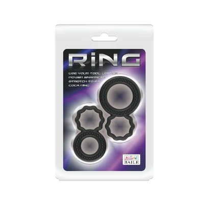 Baile Cock Rings - zestaw podwójnych pierścieni erekcyjnych