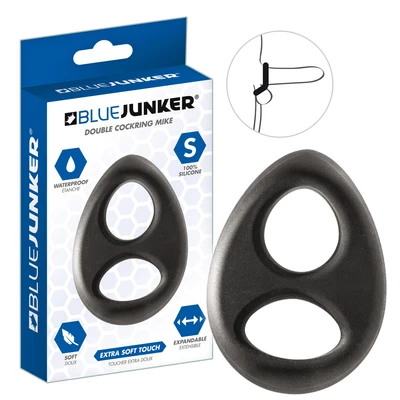 Bluejunker Double Cockring Mike - elastyczny pierścień erekcyjny