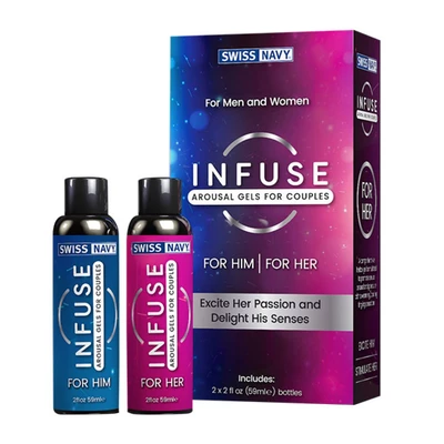 Swiss Navy Infuse 2in 1 Arousal Gel for Him &amp; Her 2 x 59 ml - żele stymulujące dla par