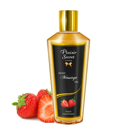 Plaisir secrets Massage Oil STRAWBERRY - Olejek do masażu erotycznego o zapachu truskawek