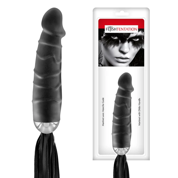 Fetish tentationMartinet With Dildo Handle - Pejcz z dildo