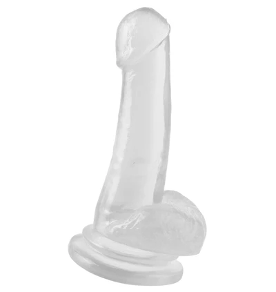 Basix Rubber Works 8&quot; Suction Cup Dong Clear - Dildo klasyczne