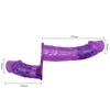 Baile Ultra Passionate Harness Dual Motor Vibration - wibrujące dildo strap on, fioletowy