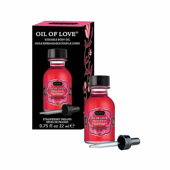 Kama Sutra Oil of Love Strawberry Dreams 22 ml - Olejek stymulujący, Truskawowy