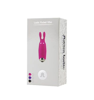 Cnex Lastic Pocket Vibe Rabbit Black - miniwibrator, czarny