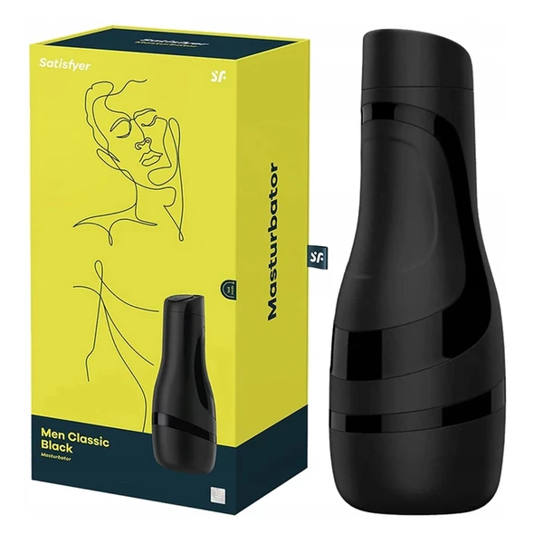 Satisfyer Men Classic Black - masturbator klasyczny z funkcją ssania