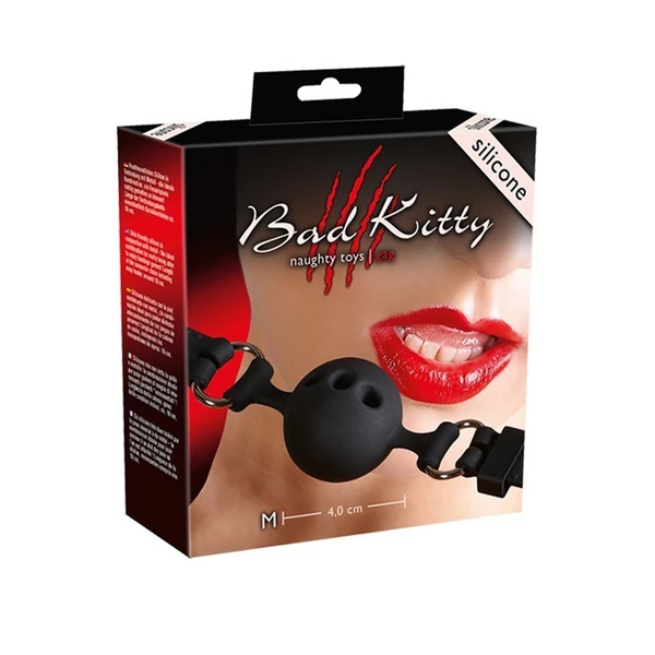 Bad Kitty Knebel Silikon M - Knebel z kulką