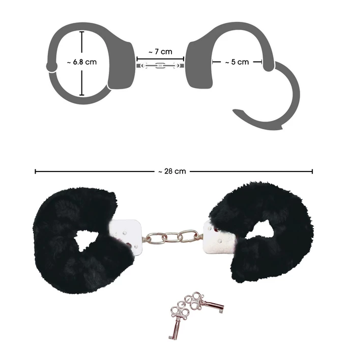 Bad Kitty Handcuffs Black - Kajdanki