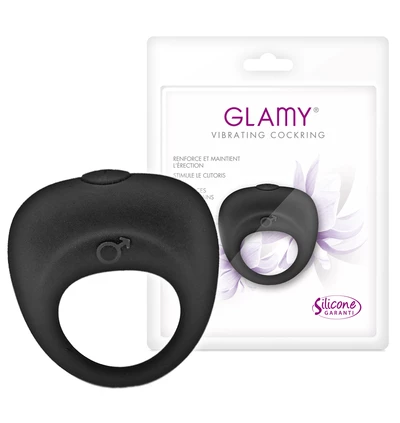 Glamy Vibrating Cockring - Wibrujący pierścień erekcyjny