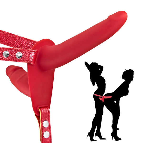 Fetish tentation With Double Dildo Red - dildo strap on