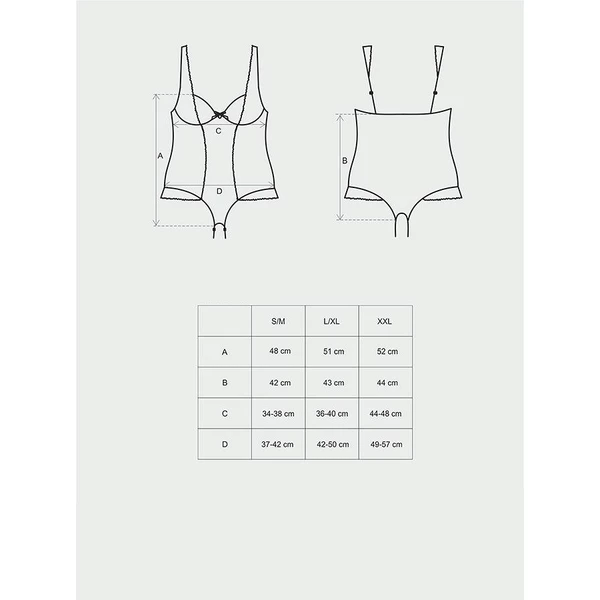 Obsessive Amanta - body, czarny