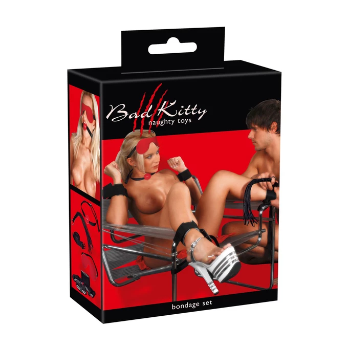 Bad Kitty Bondage Set-Wibrator - Zestaw BDSM