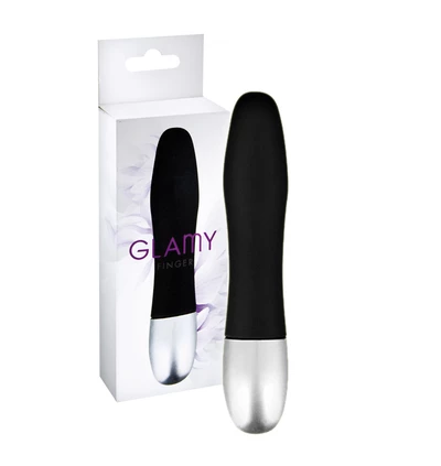 GlamyMini Finger Black - miniwibrator, czarny