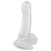 Basix Rubber Works 8&quot; Suction Cup Dong Clear - Dildo klasyczne