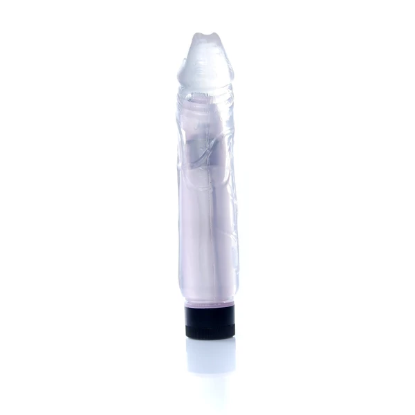 Boss Series Juicy Jelly Multispeed Clear - Wibrujące dildo, przezroczysty