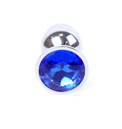 Boss Series Jewellery Silver Dark Blue - Korek analny, niebieski