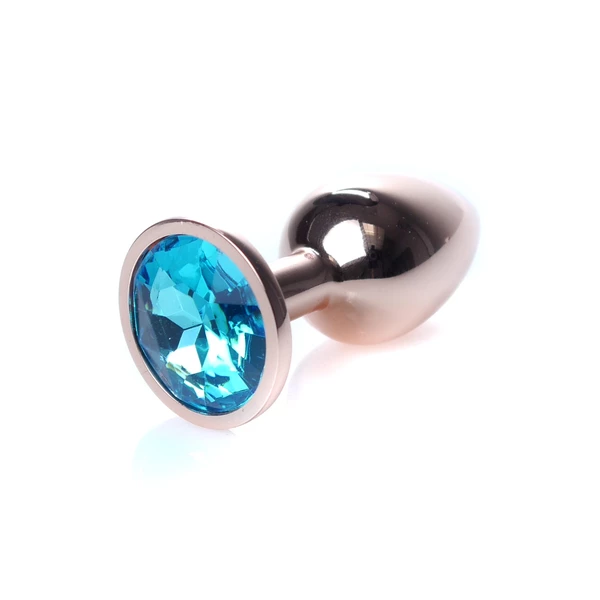 Boss Series Jewellery Red Gold Light Blue - Korek analny, błękitny