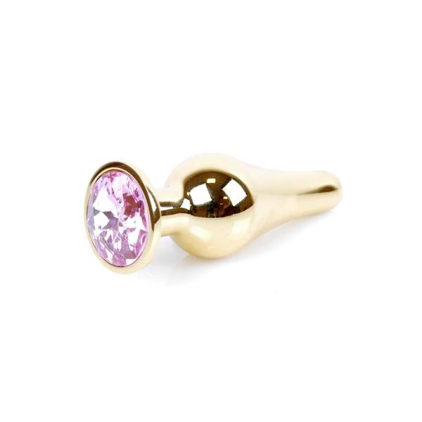 Boss Series Jewellery Gold Butt Rose - Korek analny, jasnoróżowy