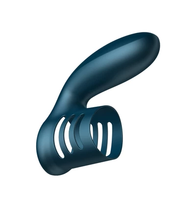 Boss Series Silicone Ring Blue - Wibrujący pierścień erekcyjny