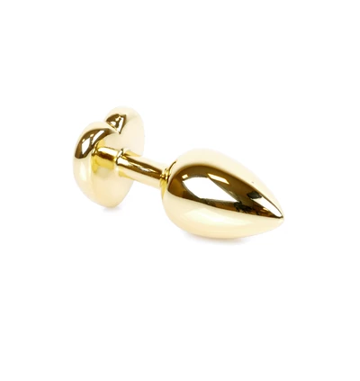 Boss Series Jewellery Gold Heart Black - Korek analny, fioletowy
