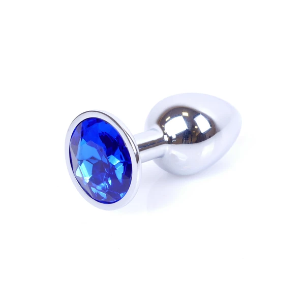 Boss Series Jewellery Silver Dark Blue - Korek analny, niebieski