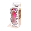 Boss Series Jewellery Pink Silikon Plug Small Light Blue Diamond - Korek analny, różowy