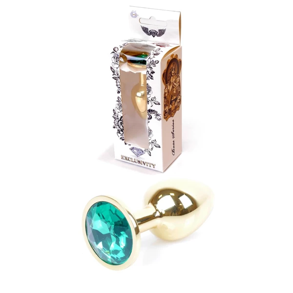 Boss Series Jewellery Gold Green - Korek analny, zielony