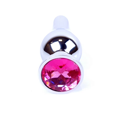 Boss Series Jewellery Silver Butt Pink - Korek analny, różowy