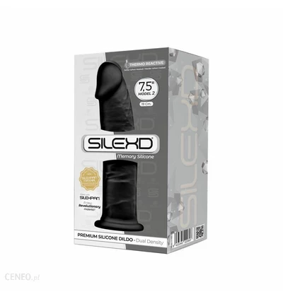 Cnex SD Model 2 - 7 5&#039; Black thermo - Dildo klasyczne termoaktywne, czarne