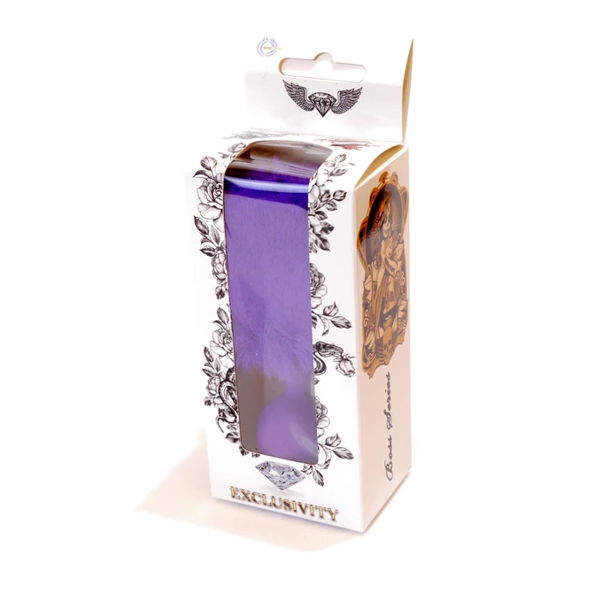 Boss Series Jewellery Silikon Plug Bunny Tail Purple - Korek analny z ogonkiem, fioletowy