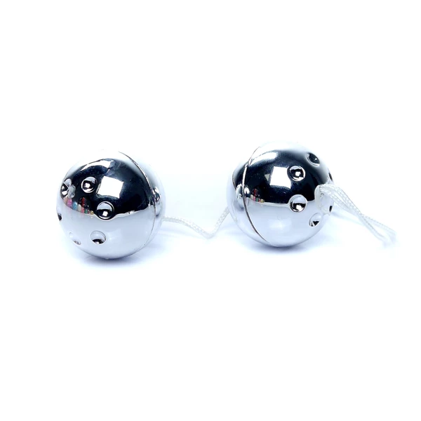 Boss Series Duo Balls Silver - Kulki gejszy, srebrne