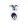 Boss Series Jewellery Silver Heart Black - Korek analny, czarny