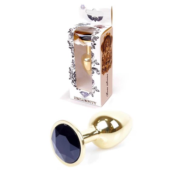 Boss Series Jewellery Gold Black - Korek analny, czarny