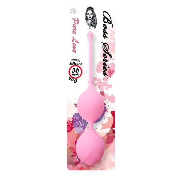 Boss Series Silicone Kegel Balls 90G Pink - Kulki gejszy, różowe