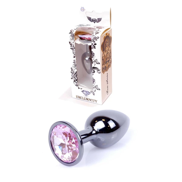 Boss Series Jewellery Dark Silver Rose - Korek analny, jasnoróżowy