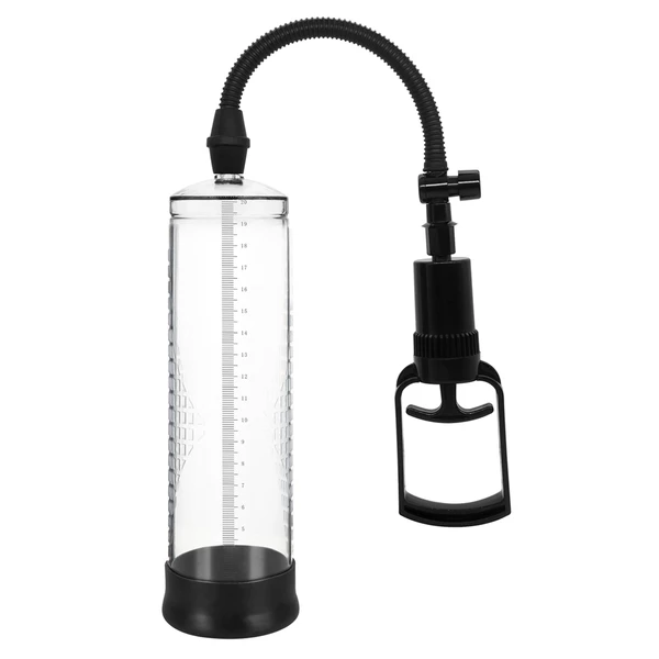 Boss Series Powerpump Max Black&amp;Clear - Pompka powiększająca penisa, czarna