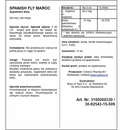 Cobeco Spanish Fly Maroc - środek zwiększający libido