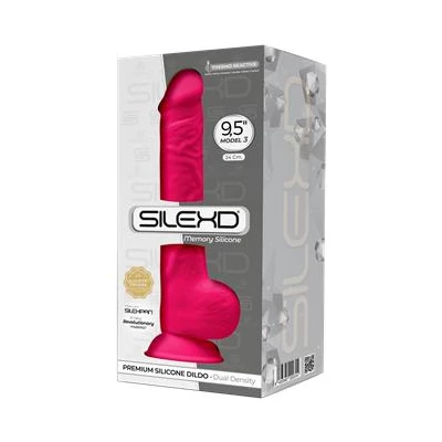 Cnex SD Model 3 - 9,5' Pink thermo - Dildo klasyczne termoaktywne, różowe