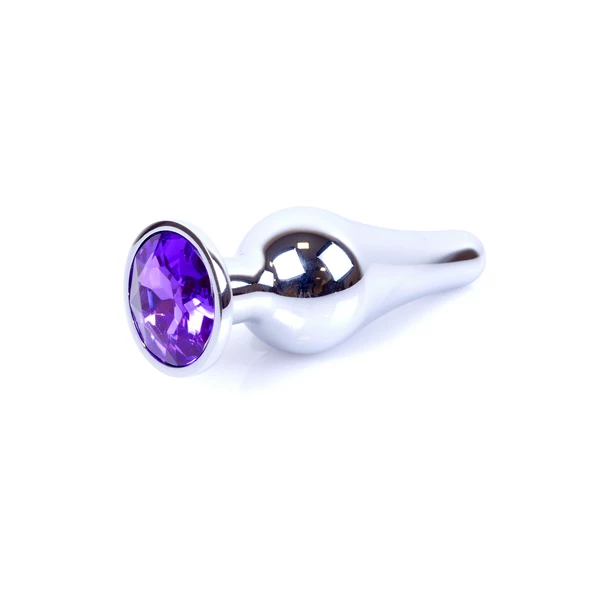 Boss Series Jewellery Silver Butt Purple - Korek analny, fioletowy