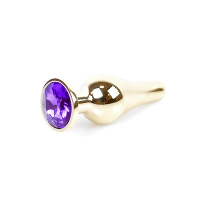 Boss Series Jewellery Gold Butt Purple - Korek analny, fioletowy