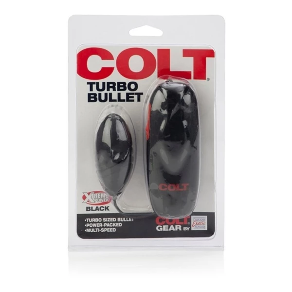 Colt Turbo Bullet Black-Wibrujące jajko sterowane pilotem, czarne