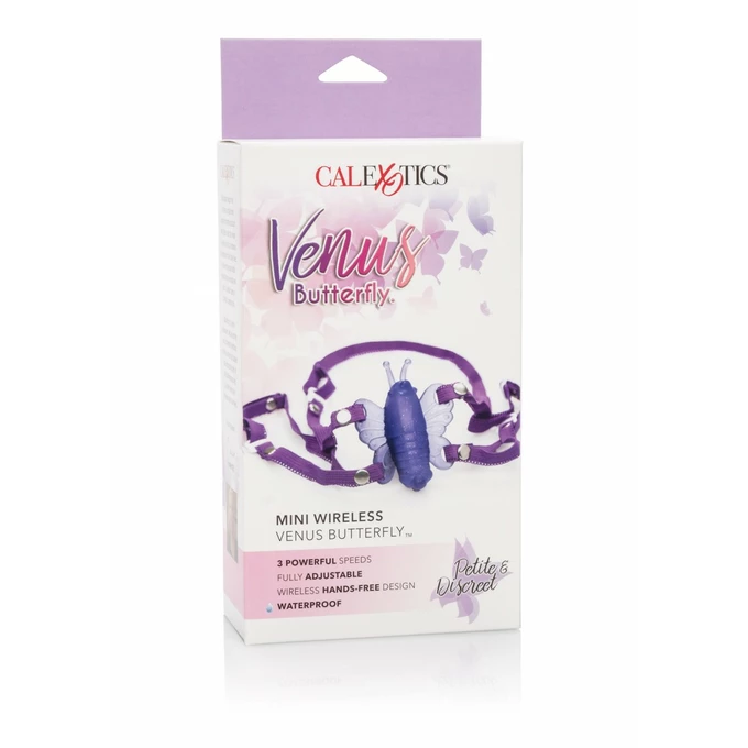 CalExotics Micro Wireless Venus Butterfly Purple - Wibrator łechtaczkowy, motylek na paskach, fioletowy