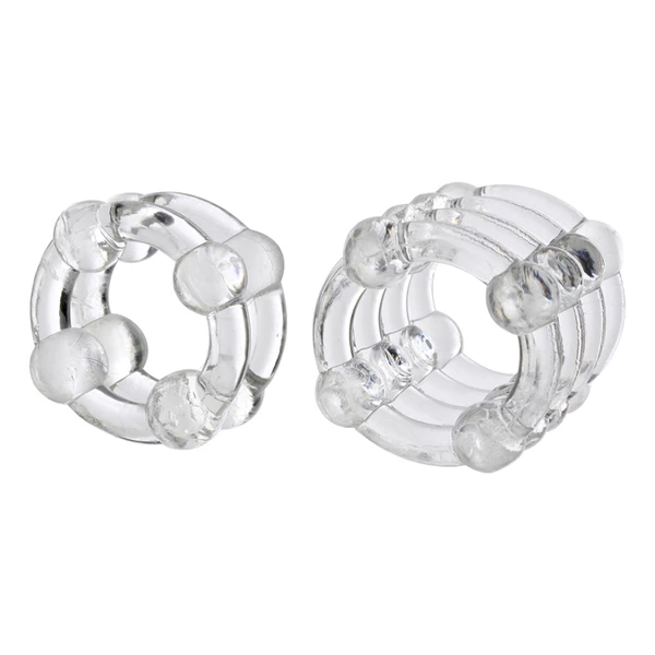 Colt Enhancer Rings Clear-Zestaw elastycznych pierścieni erekcyjnych