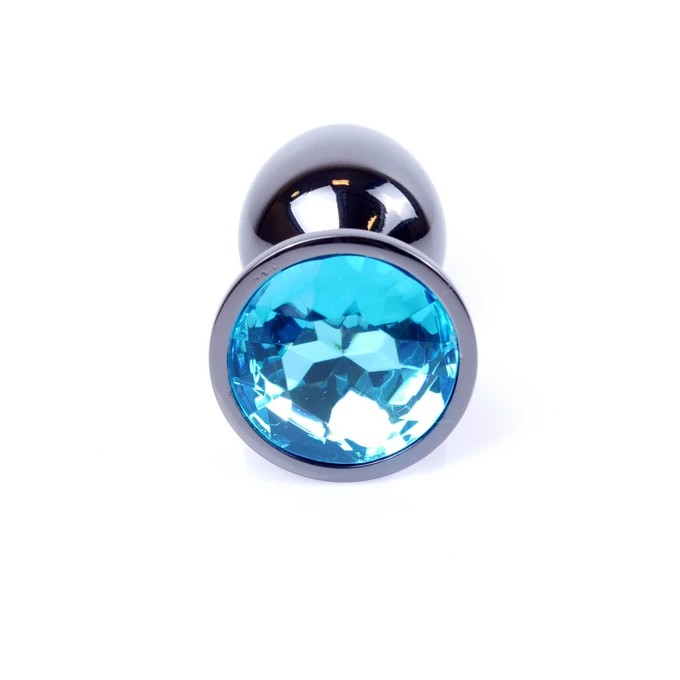 Boss Series Jewellery Dark Silver Light Blue - Korek analny, błękitny