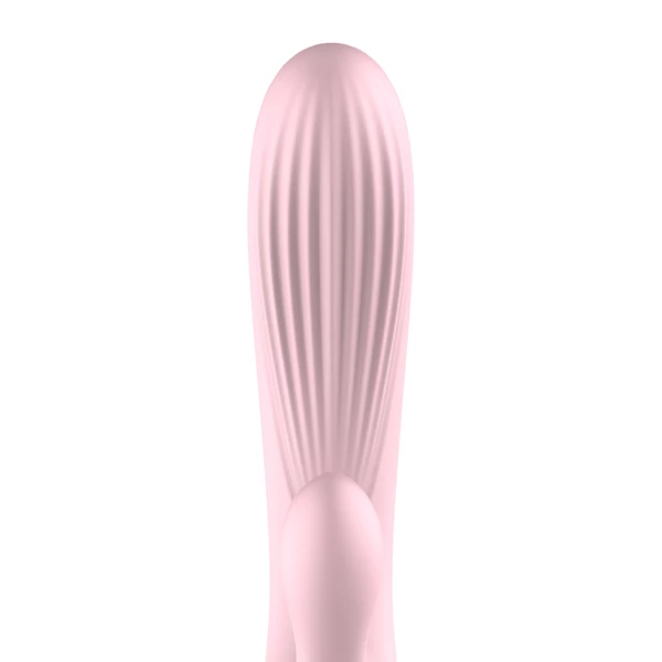 Boss Series Silicone Vibrator Pink 10 - Wibrator króliczek z funkcją podgrzewania