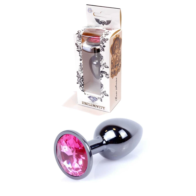 Boss Series Jewellery Dark Silver Pink - Korek analny, rózowy